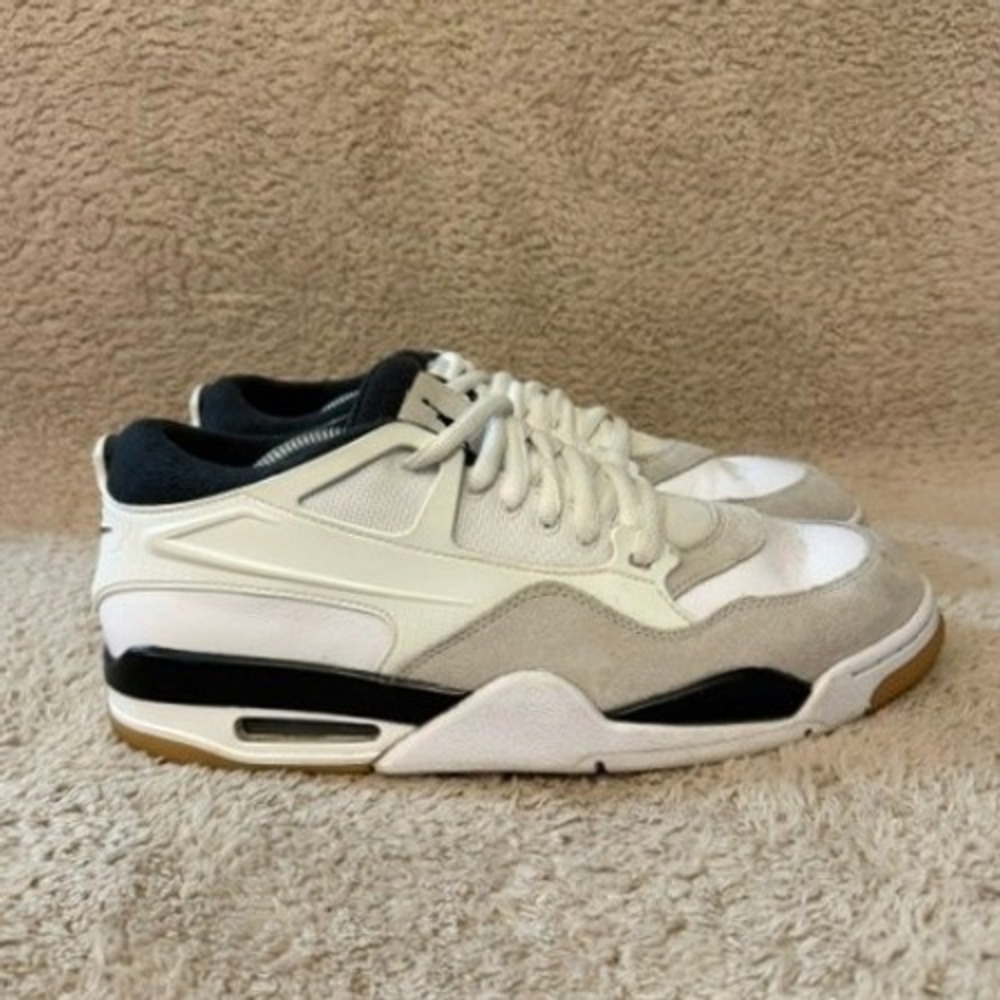 Nike Air Jordan 4 RM Sneakers Mens 11.5 Military Black Gum Soles FQ7939-110 Low